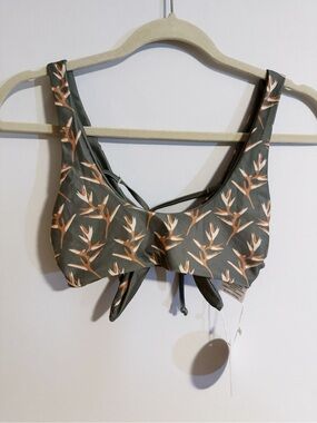 Of One Sea - Green Torch Ginger Bikini Top